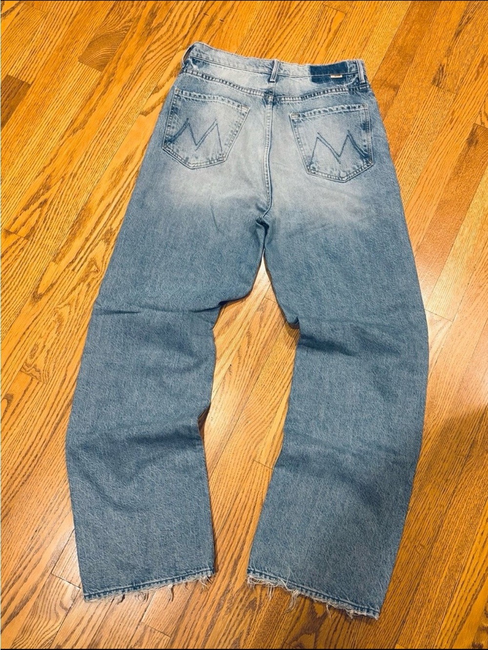 MOTHER Light Blue High-Rise Wide Leg Jeans
